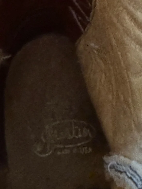 Men’s Justin Leather Cowboy Boots, Size 16D, Made in USA, Western, Vintage Tan - Picture 15 of 16